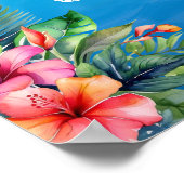 Aloha-Poolparty-Geburtstagsbegrüßung Poster (Ecke)