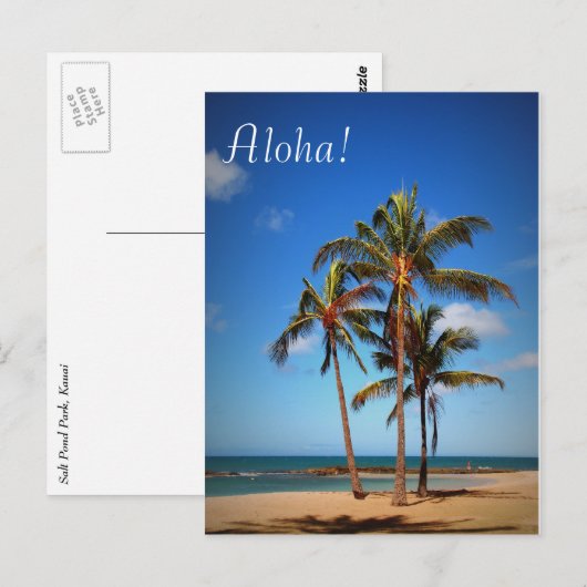 Aloha Postkarte (Vorne/Hinten)