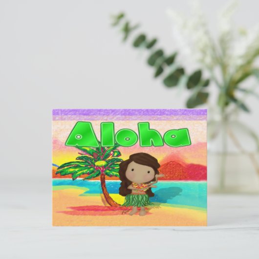 Aloha! Postkarte (Stehend Vorderseite)