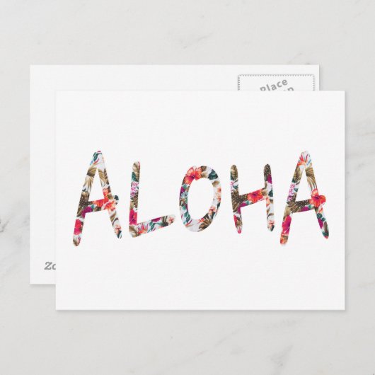 Aloha Postkarte (Vorne/Hinten)