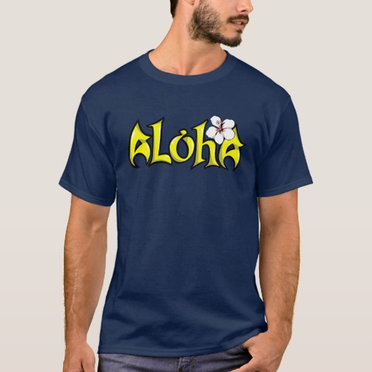 ALOHA: Print Design T-Shirt (Vorderseite)