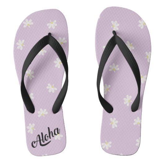 Aloha Print Slippers - Flip Flops Badesandalen (Fußbett)