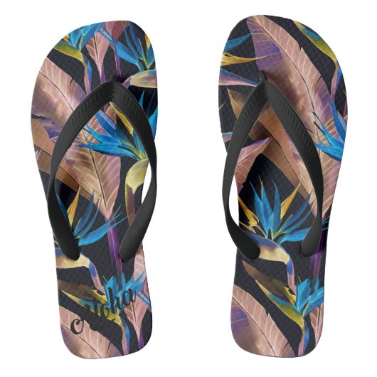 Aloha Print Slippers - Flip Flops Badesandalen (Fußbett)