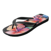 Aloha Print Slippers - Flip Flops Badesandalen (Schrägansicht)