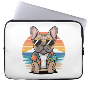 Aloha Pup – Coole französische Bulldogge Beach Vib Laptopschutzhülle
