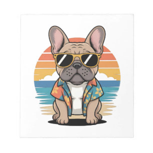 Aloha Pup  Cooler Französischer Bulldogge Strand V Notizblock