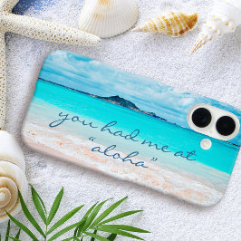 Aloha Quote Hawaii Türkis Ocean Sandy Beach iPhone 16 Hülle
