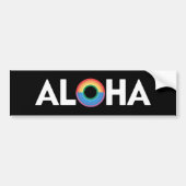 Aloha Rainbow Island Hawaii Pride LGBTQ Autoaufkleber (Vorne)