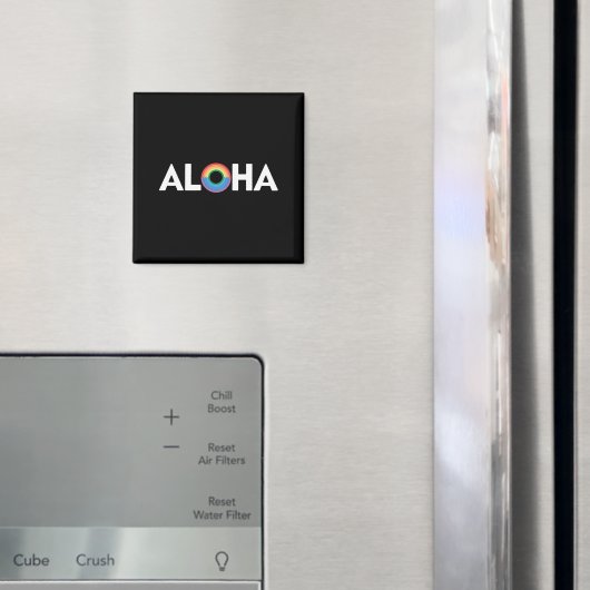Aloha Rainbow Island Hawaii Pride LGBTQ Magnet (In Situ (Kühlschrank))