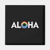 Aloha Rainbow Island Hawaii Pride LGBTQ Magnet (Vorne)