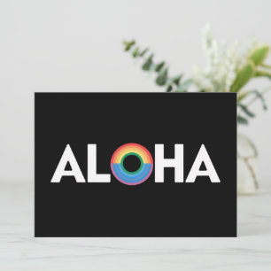 Aloha Rainbow Island Hawaii Stolz LGBTQ Einladung