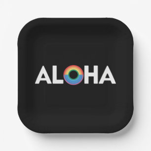 Aloha Rainbow Island Hawaii Stolz LGBTQ Pappteller
