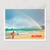 Aloha Rainbow Postkarte (Vorderseite)
