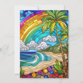 Aloha rainbow sky Island Glaskunstkarte (Vorderseite)