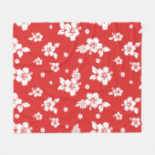Aloha Red Classic Hawaiian Seamless Pattern Fleecedecke (Vorderseite (Horizontal))