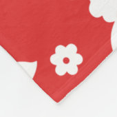 Aloha Red Classic Hawaiian Seamless Pattern Fleecedecke (Ecke)