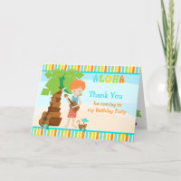 Aloha Red Hair Boy Danke-Card