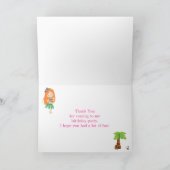 Aloha Red Hair Girl Danke-Card Dankeskarte (Innenseite)