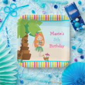 Aloha Red Hair Girl Party Pappteller (Party)