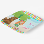 Aloha Red Hair Girl Party Pappteller (Gewinkelt)