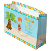Aloha Red Haired Boy Danke Große Geschenktüte (Rückseite Schrägansicht)