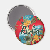 Aloha Red Magnet (Vorderseite/Rückseite)