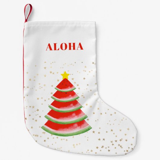 Aloha Red Watermelon Tree Kleiner Strumpf Kleiner Weihnachtsstrumpf (Vorderseite)