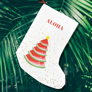 Aloha Red Watermelon Tree Kleiner Strumpf Weihnachtsstrumpf
