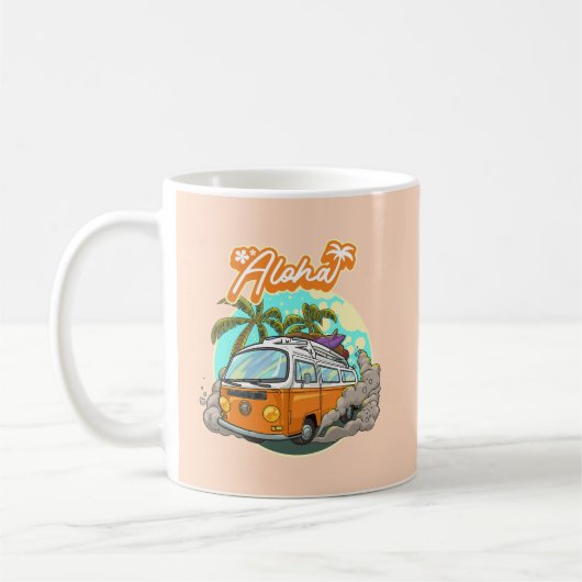 Aloha Retro Surf Van Kaffeetasse (Links)