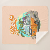 Aloha Retro Surf Van Sherpadecke (Vorderseite (Horizontal))
