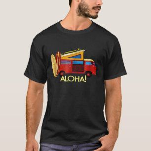 Aloha Retro Van Surf T Shirt für das Surfen