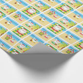 Aloha Santa Claus Wrapping Paper Geschenkpapier (Ecke)