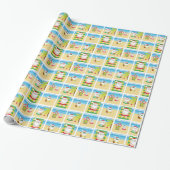 Aloha Santa Claus Wrapping Paper Geschenkpapier (Ungerollt)
