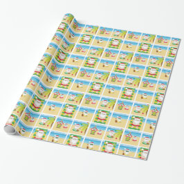Aloha Santa Claus Wrapping Paper Geschenkpapier