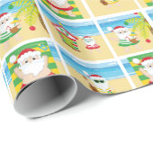 Aloha Santa Claus Wrapping Paper Geschenkpapier (Rolleneckpunkt)