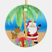 Aloha Santa und Friend Keramik Ornament (Vorne)