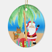 Aloha Santa und Friend Keramik Ornament (Links)