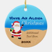Aloha Santa und Friend Keramik Ornament (Hinten)