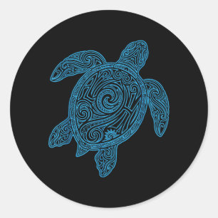 Aloha-Schildkröte Hawaii Stammes-Hawaiianisch Maor Runder Aufkleber