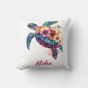 Aloha-Schildkrötenkissen – Tropische Küsten-Dekora Kissen