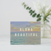 Aloha Schöne Haena Meer Postkarte (Stehend Vorderseite)