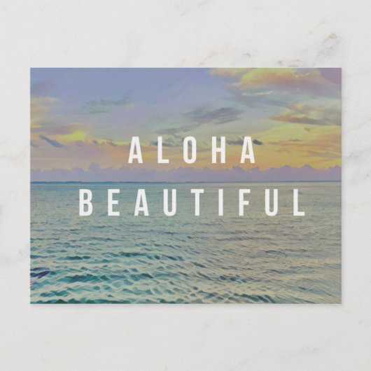 Aloha Schöne Haena Meer Postkarte (Vorderseite)