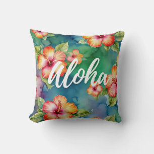 Aloha schöne Hibiskus Blume Muster Hawaii Kissen