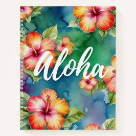 Aloha schöne Hibiskus Blume Muster Hawaii Notizblock