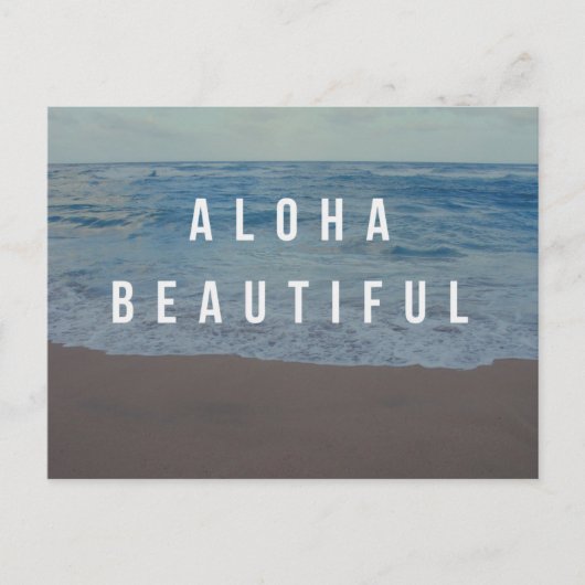 Aloha-Schöne-Strand-Tag-Postkarte Postkarte (Vorderseite)