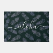 Aloha-Schriftzeichen-Ananas-Muster Fußmatte (Vorderseite)