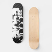 Aloha; schwarz und dunkelgraue Streifen Skateboard (Vorderseite)