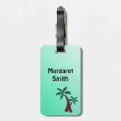 Aloha schwarze Labrador-Malerei Gepäckanhänger (Rückseite vertikal)