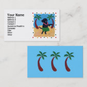 Aloha schwarze Labrador-Punkte Visitenkarte (Vorne/Hinten)