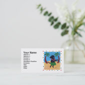 Aloha schwarze Labrador-Punkte Visitenkarte (Stehend Vorderseite)